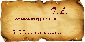 Tomasovszky Lilla névjegykártya